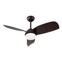 Fabrilamp Haur ventilador de techo marrón, 3 aspas, led, mando y temporizador