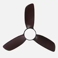 Fabrilamp Haur ventilador de techo marrón, 3 aspas, led, mando y temporizador