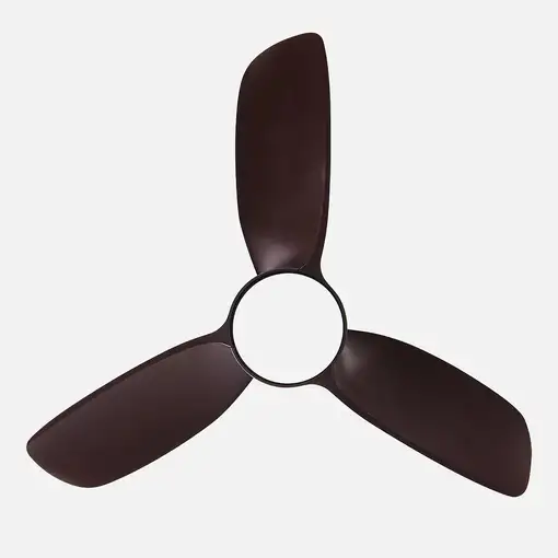 Fabrilamp Haur ventilador de techo marrón, 3 aspas, led, mando y temporizador