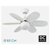 Fabrilamp 175791637 ventilador Multicolor, Blanco