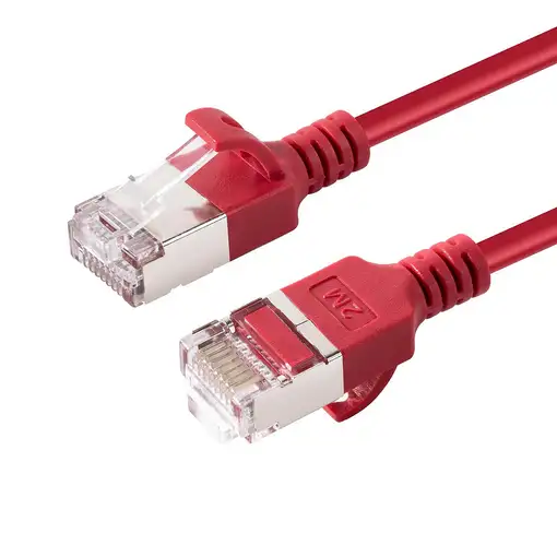 Microconnect V-FTP6A02R-SLIM cable de red Rojo 2 m Cat6a U/FTP (STP)