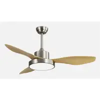 Fabrilamp 128591342 ventilador Haya, Níquel