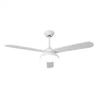 Fabrilamp Haur ventilador de techo plata, 3 aspas, led, mando y temporizador