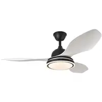 Fabrilamp Datoo ventilador de techo negro/blanco, 3 aspas, led, con mando