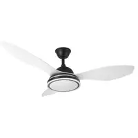 Fabrilamp Datoo ventilador de techo negro/blanco, 3 aspas, led, con mando