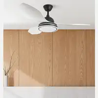 Fabrilamp Datoo ventilador de techo negro/blanco, 3 aspas, led, con mando