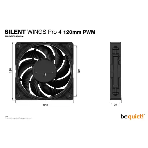 be quiet! SILENT WINGS PRO 4 | 120mm PWM Carcasa del ordenador Ventilador 12 cm Ne