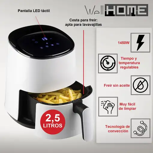 Freidora de aire sin aceite Compact. Set de 14 Accesorios