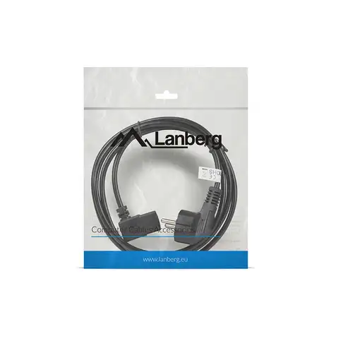 Lanberg CA-C13C-12CC-0018-BK cable de transmisión Negro 2 m C13 acoplador CEE7/7