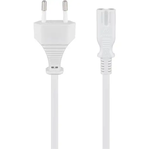 Goobay 51326 cable de transmisión Blanco 1,5 m Enchufe tipo C C7 acoplador