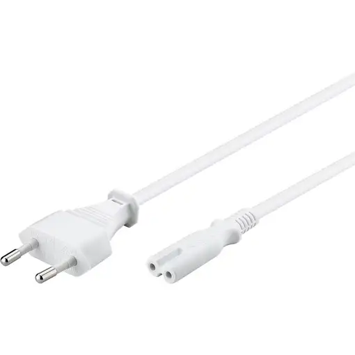Goobay 51326 cable de transmisión Blanco 1,5 m Enchufe tipo C C7 acoplador