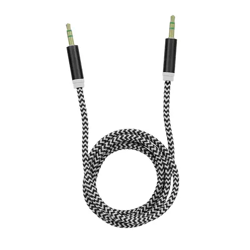 Cable de audio Tellur Basic aux jack de 3,5 mm, 1 m, negro