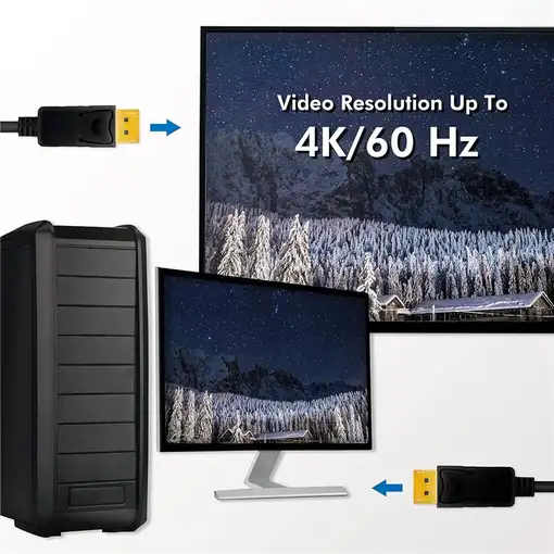 LogiLink CV0113 cable DisplayPort 15 m Negro