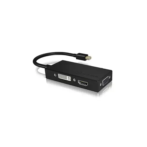 ICY BOX IB-AC1032 Mini DisplayPort DVI-D + VGA (D-Sub) + HDMI Negro
