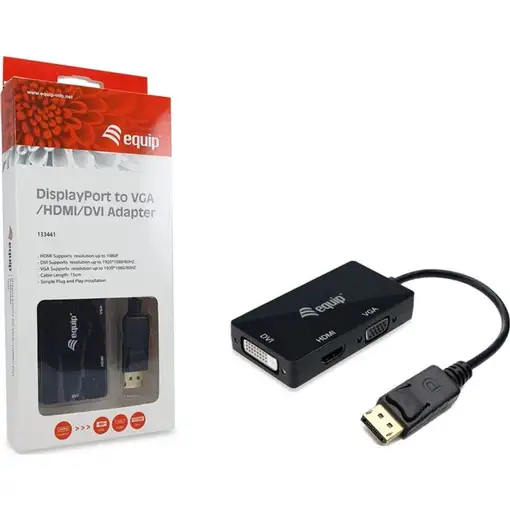 Equip Adaptador de DisplayPort a VGA / HDMI / DVI