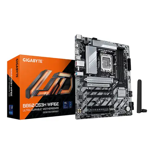 GIGABYTE B860 DS3H WIFI6E Placa base - CPUs Intel Core Ultra, VRM de 8+1+2+2 fases