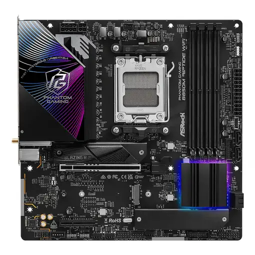 Asrock Phantom Gaming B850M Riptide WiFi AMD B850 Zócalo AM5 micro ATX