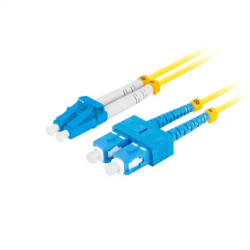 Lanberg FO-SULU-SD11-0050-YE Cable de fibra óptica e InfiniBand 5 m SC LC Amarillo