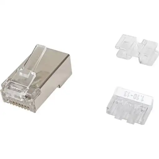 Equip 121147 conector RJ-45 Acero satinado, Transparente