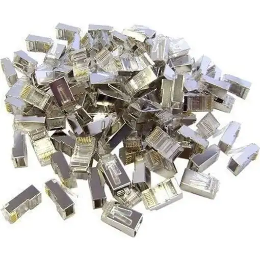 Equip 121147 conector RJ-45 Acero satinado, Transparente
