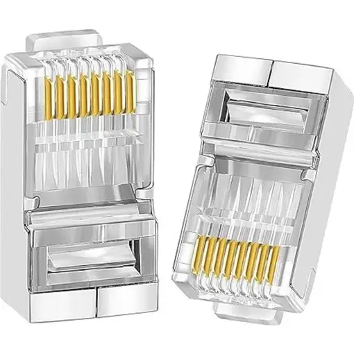 Equip 121147 conector RJ-45 Acero satinado, Transparente