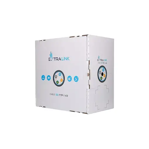 Extralink CAT5E FTP (F/UTP) V2 OUTDOOR TWISTED PAIR 100M cable de red Negro F/UTP
