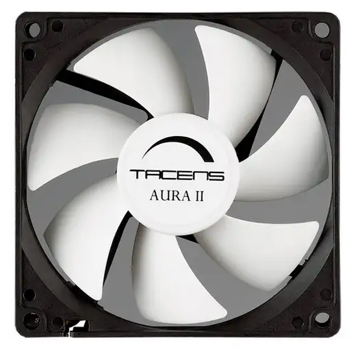 Tacens 3AURAII9, Ventilador Ordenador 9 cm, Ultrasilencioso, Antipolvo, Negro