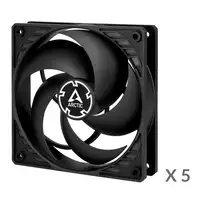ARCTIC P12 PWM PST Value Pack Carcasa del ordenador Ventilador 12 cm Negro