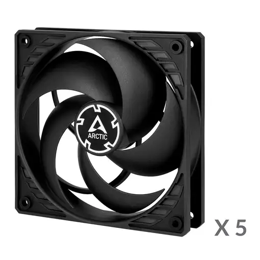 ARCTIC P12 PWM PST Value Pack Carcasa del ordenador Ventilador 12 cm Negro
