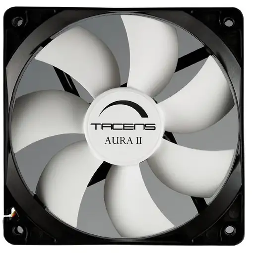 Tacens 3AURAII12, Ventilador Ordenador 12 cm, Ultrasilencioso, Antipolvo, Negro