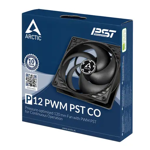 ARCTIC P12 PWM PST CO Carcasa del ordenador Ventilador 12 cm Negro