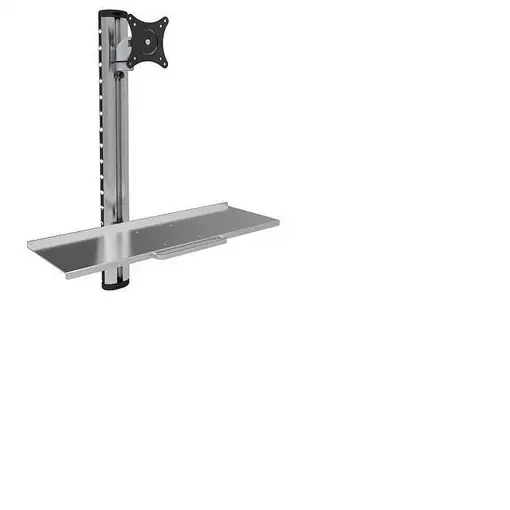 Techly ICA-PLW 01 soporte para monitor 68,6 cm (27") Pared Plata