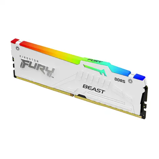 Kingston Technology FURY Beast 32GB 6000MT/s DDR5 CL30 DIMM (Kit de 2) White RGB E