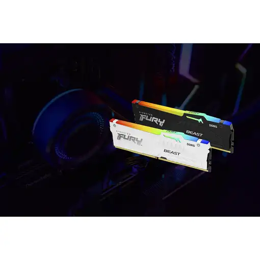 Kingston Technology FURY Beast 32GB 6000MT/s DDR5 CL30 DIMM (Kit de 2) White RGB E