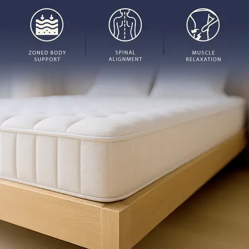 The White Stone Colchón 90x190 con Muelles Ensacados y Memory Foam