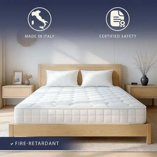 The White Stone Colchón 140x190 con Muelles Ensacados y Memory Foam