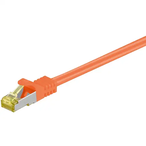 Goobay RJ-45 CAT7 15m cable de red Naranja S/FTP (S-STP)