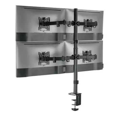 Equip Soporte de escritorio articulado para monitor cuádruple de 17"-32