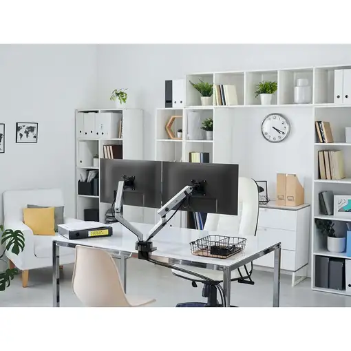 Durable 509723 soporte para monitor 81,3 cm (32'') Pared Plata