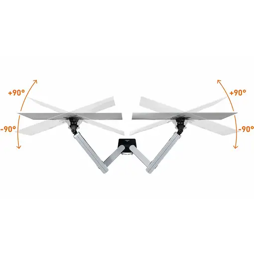 Durable 509723 soporte para monitor 81,3 cm (32'') Pared Plata