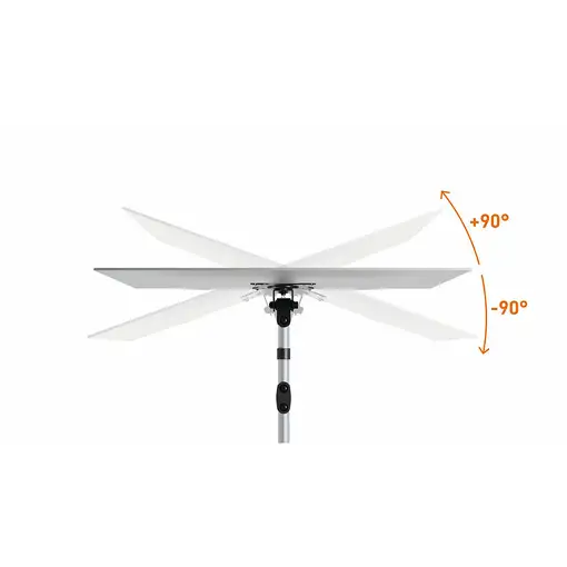 Durable 509423 soporte para monitor 68,6 cm (27'') Pared Plata