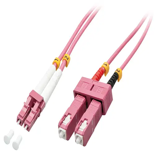 Lindy 46361 Cable de fibra óptica e InfiniBand 2 m LC SC Rosa