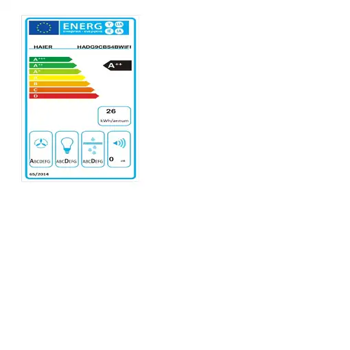 Haier I-Link HADG9CBS4BWIFI De pared Negro 624 m³/h