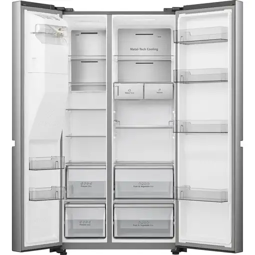 Hisense RS818N4TIC nevera puerta lado a lado Independiente 632 L C Acero inoxidabl