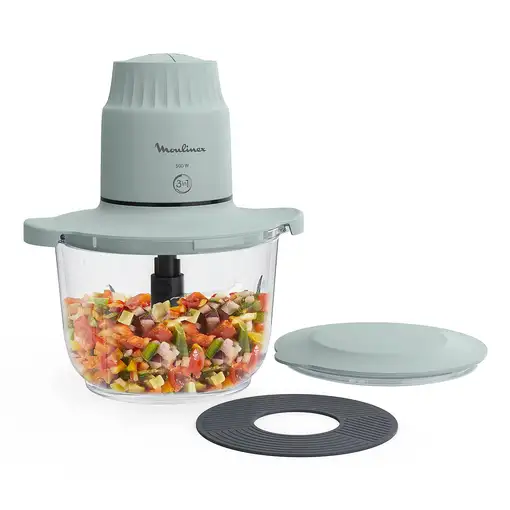 Moulinex Choppeo DJ603110 picadora eléctrica de alimentos 1 L 500 W Gris, Transpar