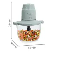 Moulinex Choppeo DJ603110 picadora eléctrica de alimentos 1 L 500 W Gris, Transpar