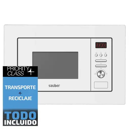 Microondas con grill Integrado 20 L 800 W blanco SERIE 5 20W SAUBER