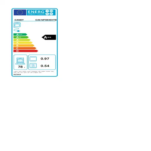 Candy CA6 NP5B3EHTB 78 L Negro