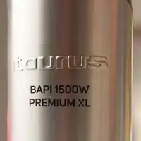 Taurus Bapi 1500 Premium XL Plus Batidora de inmersión 1500 W Negro, Acero inoxida