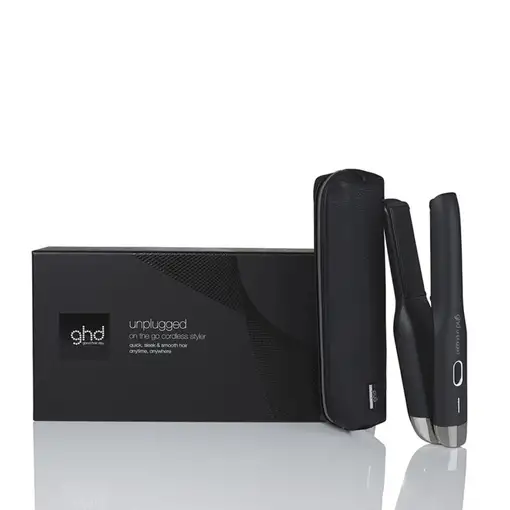 Plancha de pelo de viaje, inalámbrica, negra, Unplugged GHD